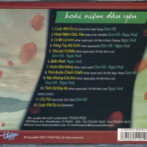 1707. TNCD260 - Hoai Niem Dau Yeu 2002 (Don Ho - Ngoc Hue)