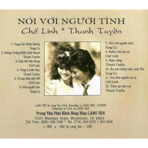 500. LANG VAN CD - 119 NOI VOI NGUOI TINH (CHE LINH & THANH TUYEN)