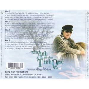 651 LANG VAN CD - 331 XIN ANH GIU TRON TINH QUE (THE BEST OF DUY KHANH) CD1