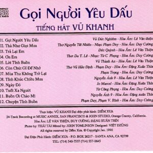 2790.DXCD020 - Vu Khanh - Goi nguoi yeu dau