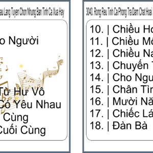 3040. Rong Reu Tinh Ca Phong Tra Dam Chat Hoai Niem Va Sau Lang Tuyen Chon Nhung Ban Tinh Ca Xua Hay